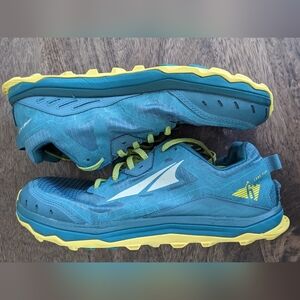 Altra Lone Peak 6 Men's Dusty Teal Yellow Running Trail Shoes AL0A547L305